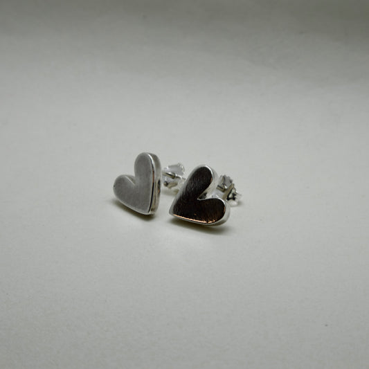 Aros corazón con volumen