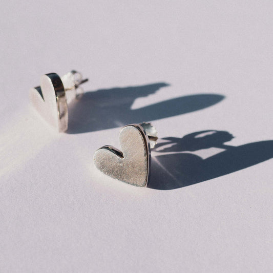 Aros corazón con volumen